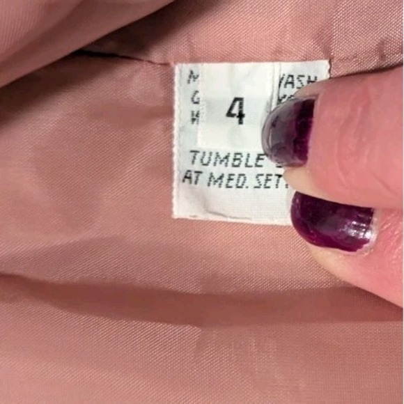 Vtg Samuel Robert by Peter Hatsi Androu Open Blazer 4 Cropped Peachy Suede Lined - Picture 9 of 10